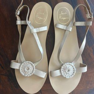 Size 7 Jack Rogers Gold Mollie Sandals